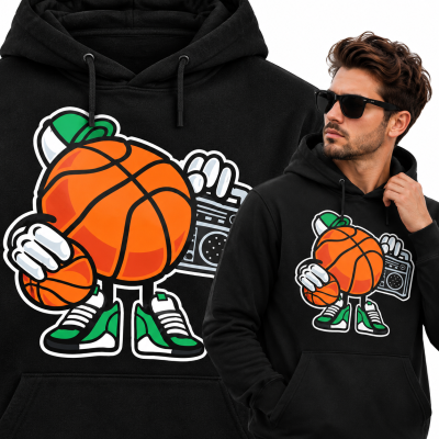 BLUZA Z KAPTUREM ANIMOWANA STREET BASCETBALL